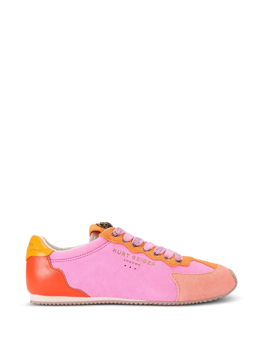 Kurt Geiger London Islington crystal-embellished Eagle Head sneakers - Rosa
