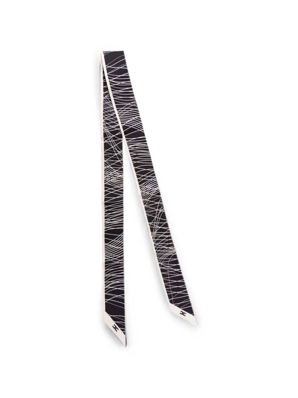 Elisabetta Franchi abstract-pattern scarf - Nero