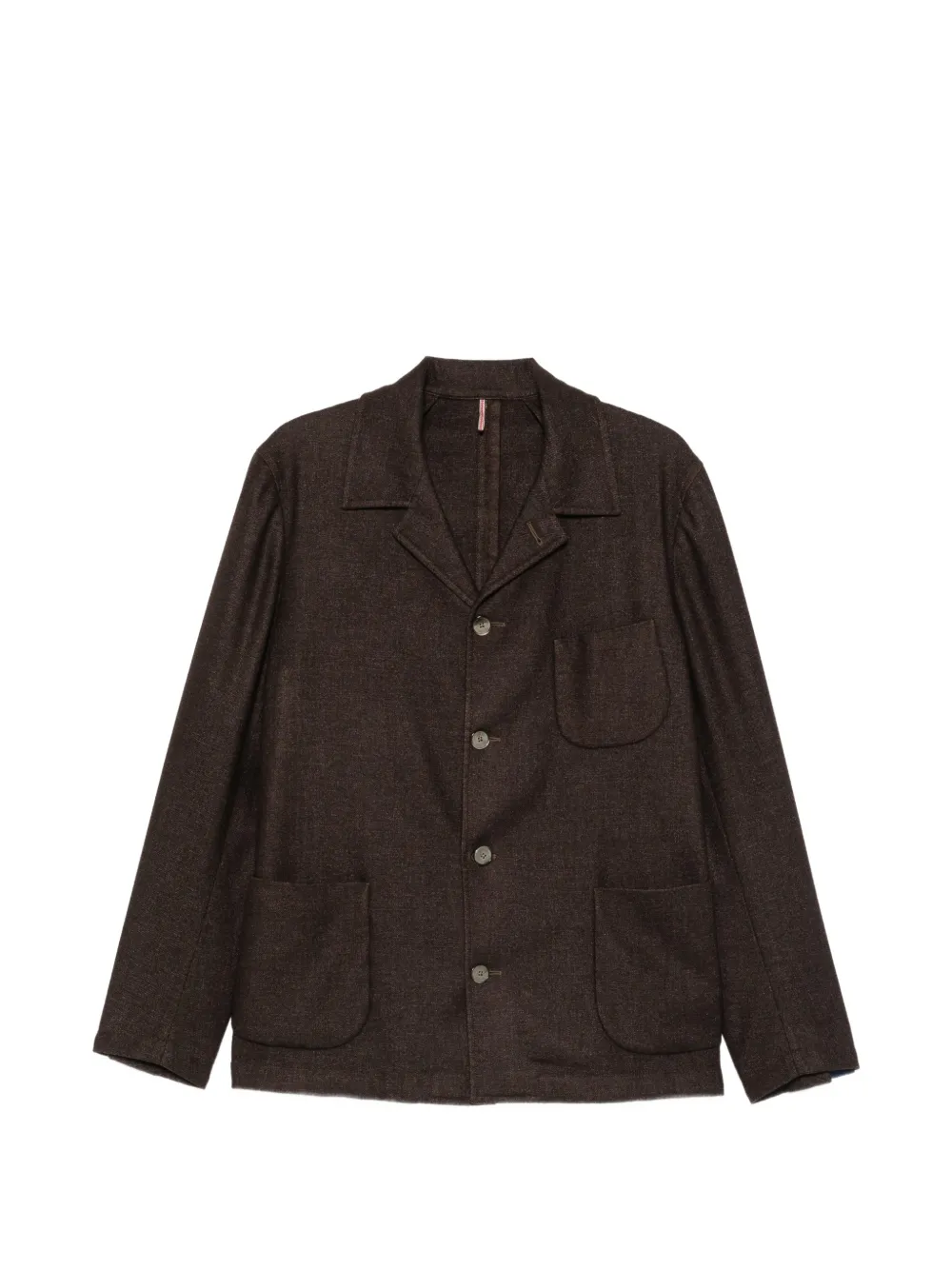 Biagio Santaniello button-up patch-pocket suit - Marrone