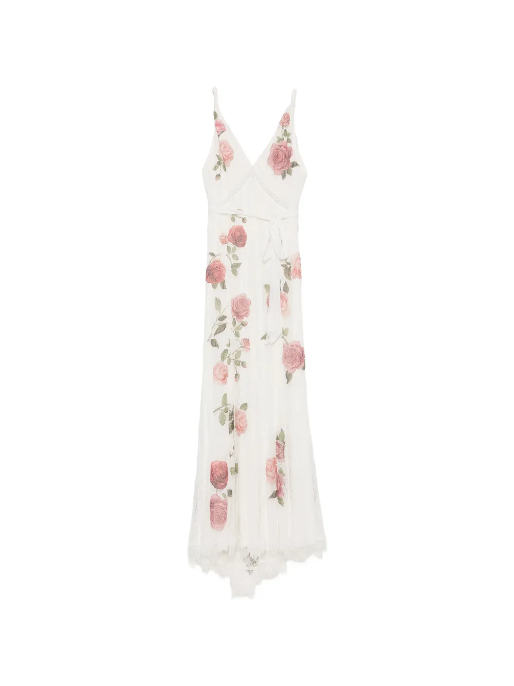 alice + olivia floral-print maxi dress - Bianco