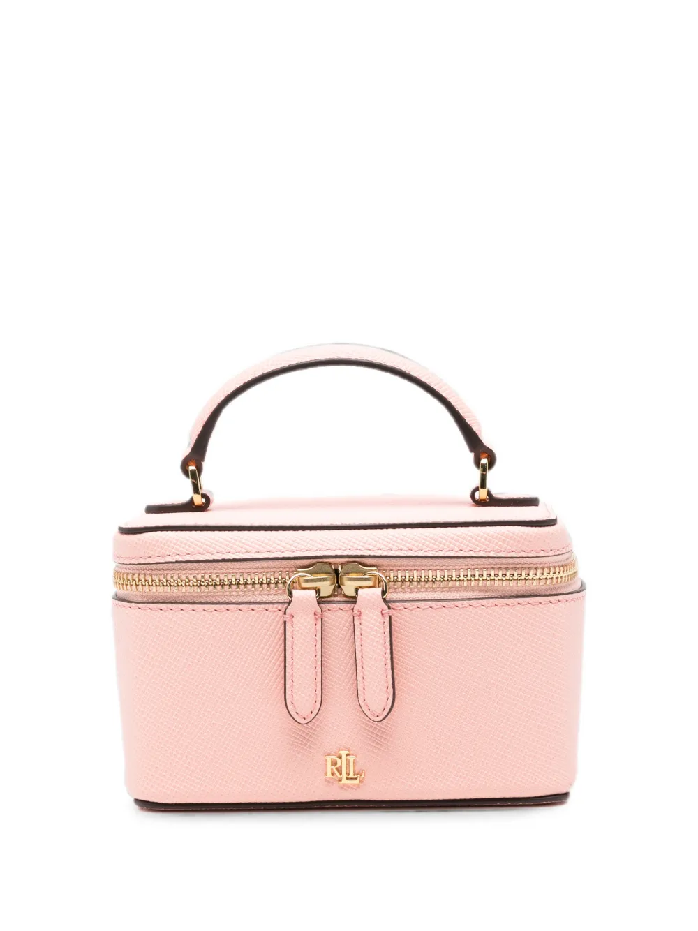 Lauren Ralph Lauren small Hallee logo-plaque vanity tote bag - Rosa