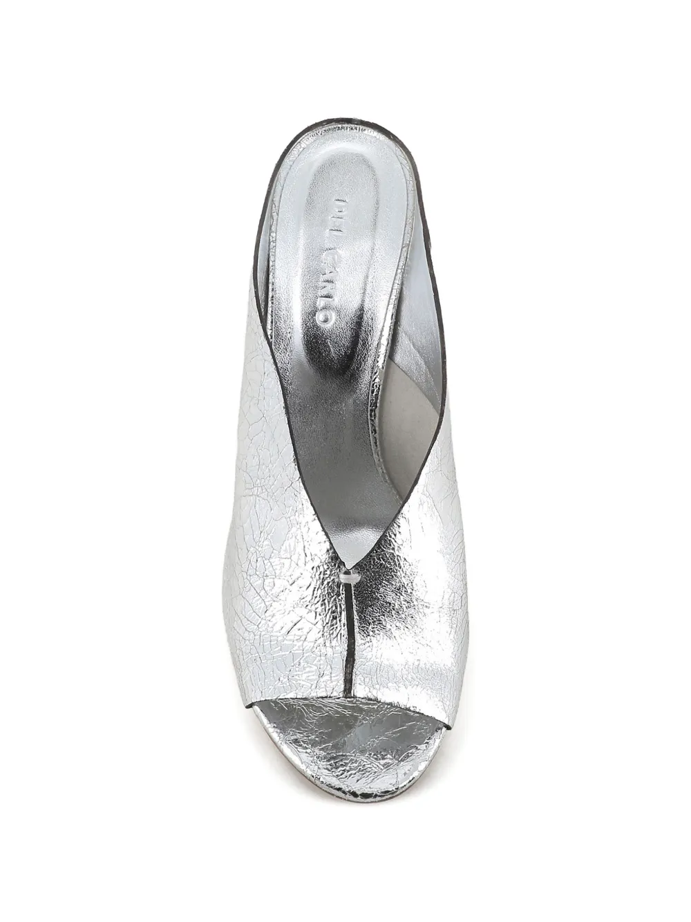 Del Carlo Metis sandalen met open neus en gebarsten effect Zilver