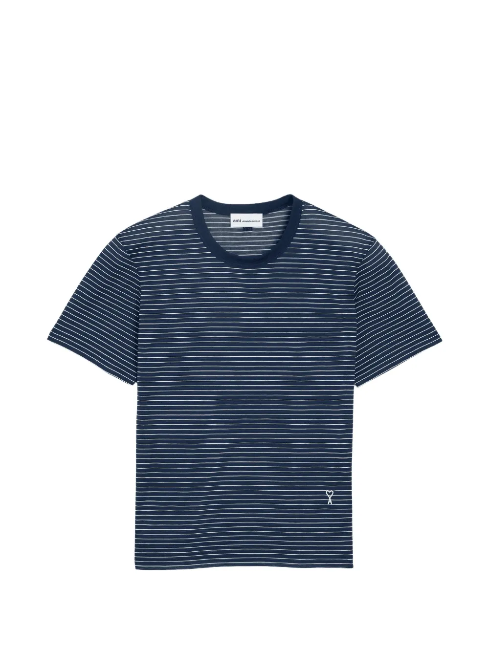 AMI Paris Ami de Coeur striped T-shirt - Blu