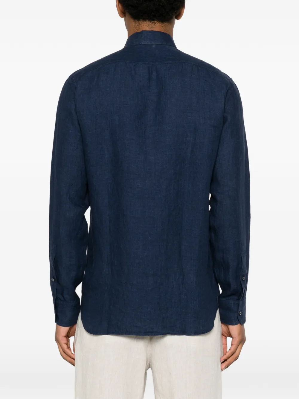 トップス Ermenegildo Zegna Linen L/S Shirt Navy Zegna long-sleeve Linen Shirt | Blue | FARFETCH CA