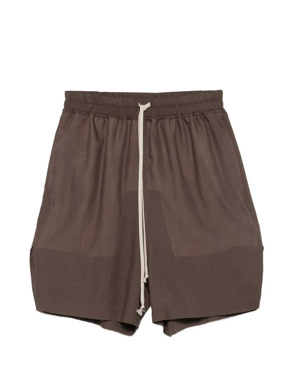 Rick Owens drawstring side-slit shorts - Braun