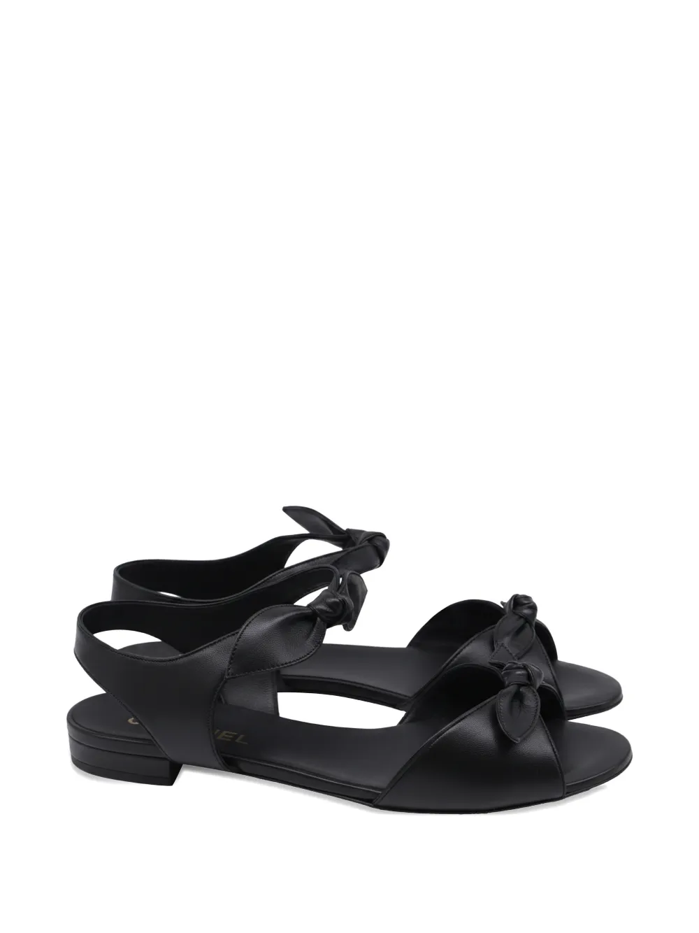 CHANEL Pre-Owned Bow ankle-strap sandals - Nero