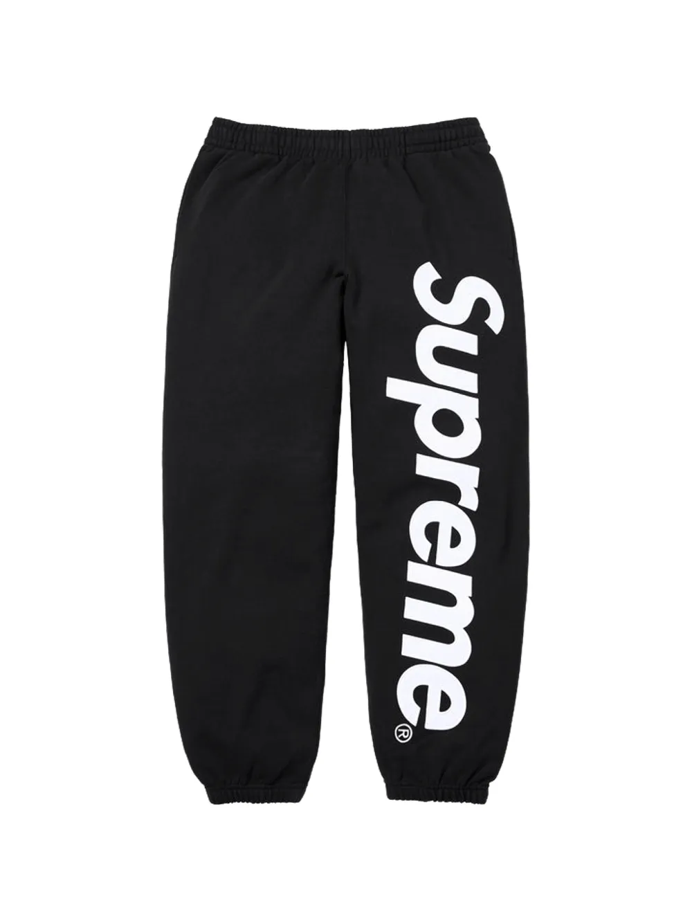 Supreme Satin-appliqué Track Pants In Black