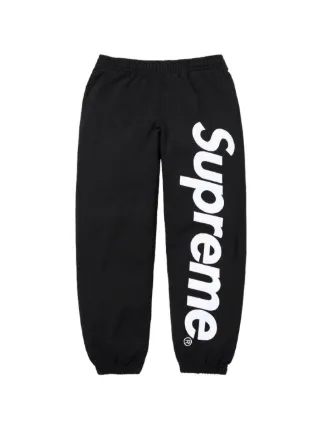 Supreme satin-appliqué Track Pants | Black | FARFETCH