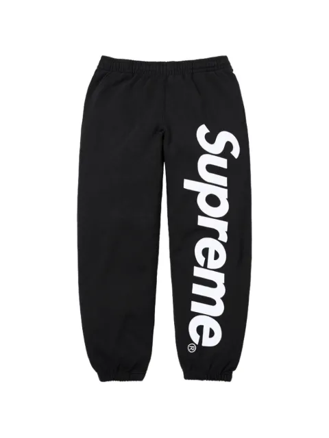 Supreme satin-appliqué track pants