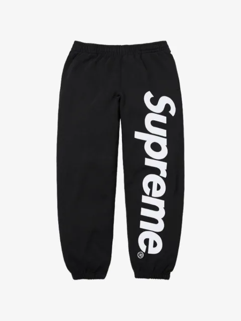 Supreme satin-appliqué track pants