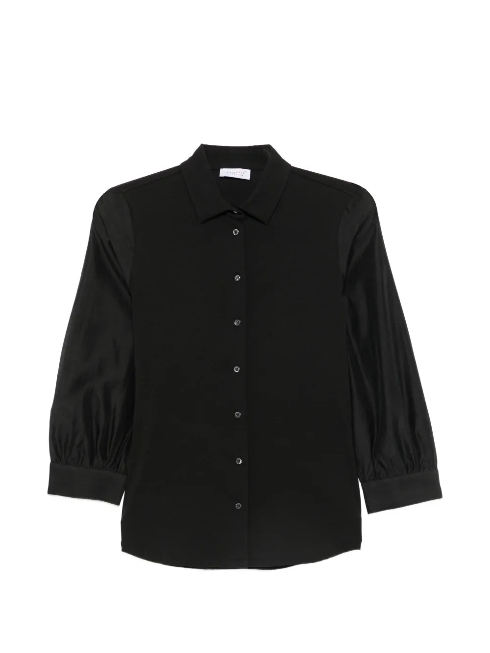 ZANETTI contrast-panel shirt - Nero