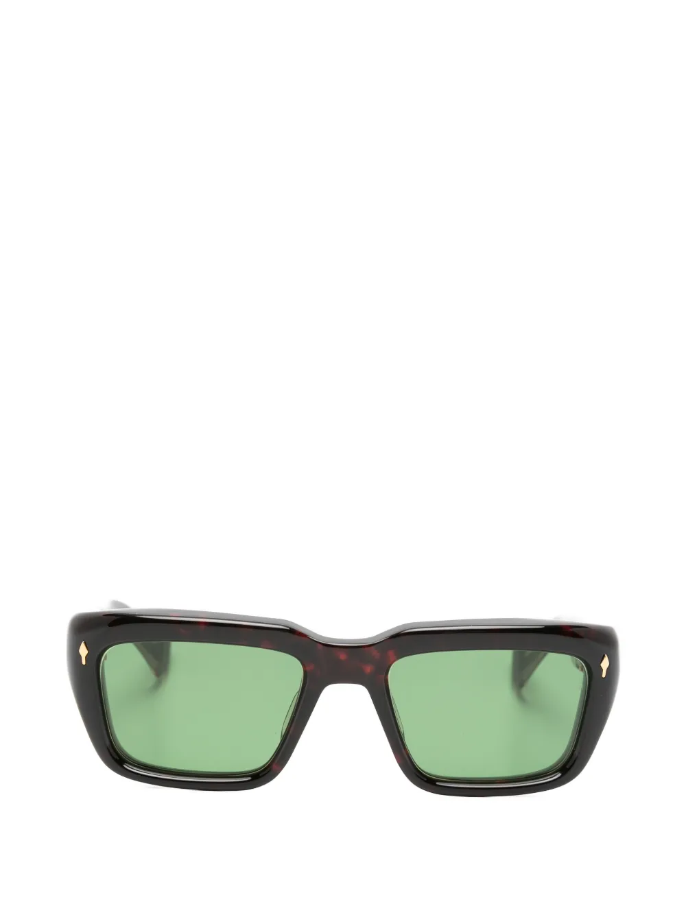 Jacques Marie Mage Walker rectangle-frame sunglasses - Marrone