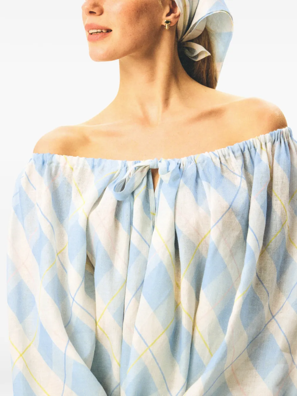 Sleeper Cha-Cha blouse met ballonmouwen Blauw