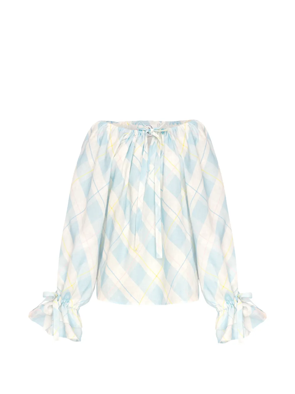 Sleeper Cha-Cha Bluse mit weiten Ärmeln - Blau