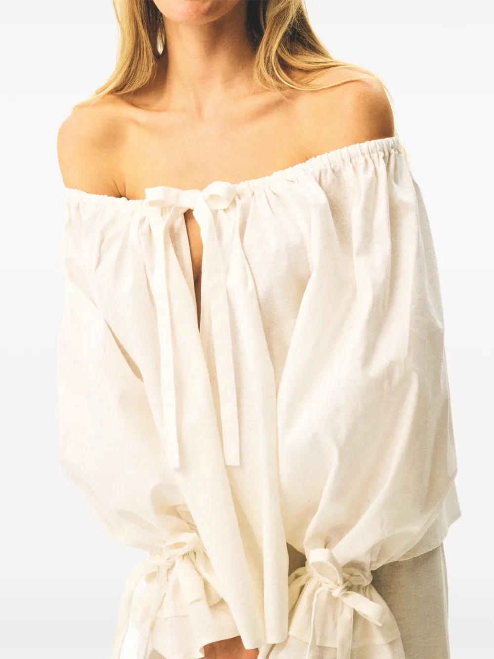 Sleeper Cha-Cha blouse met ballonmouwen Wit