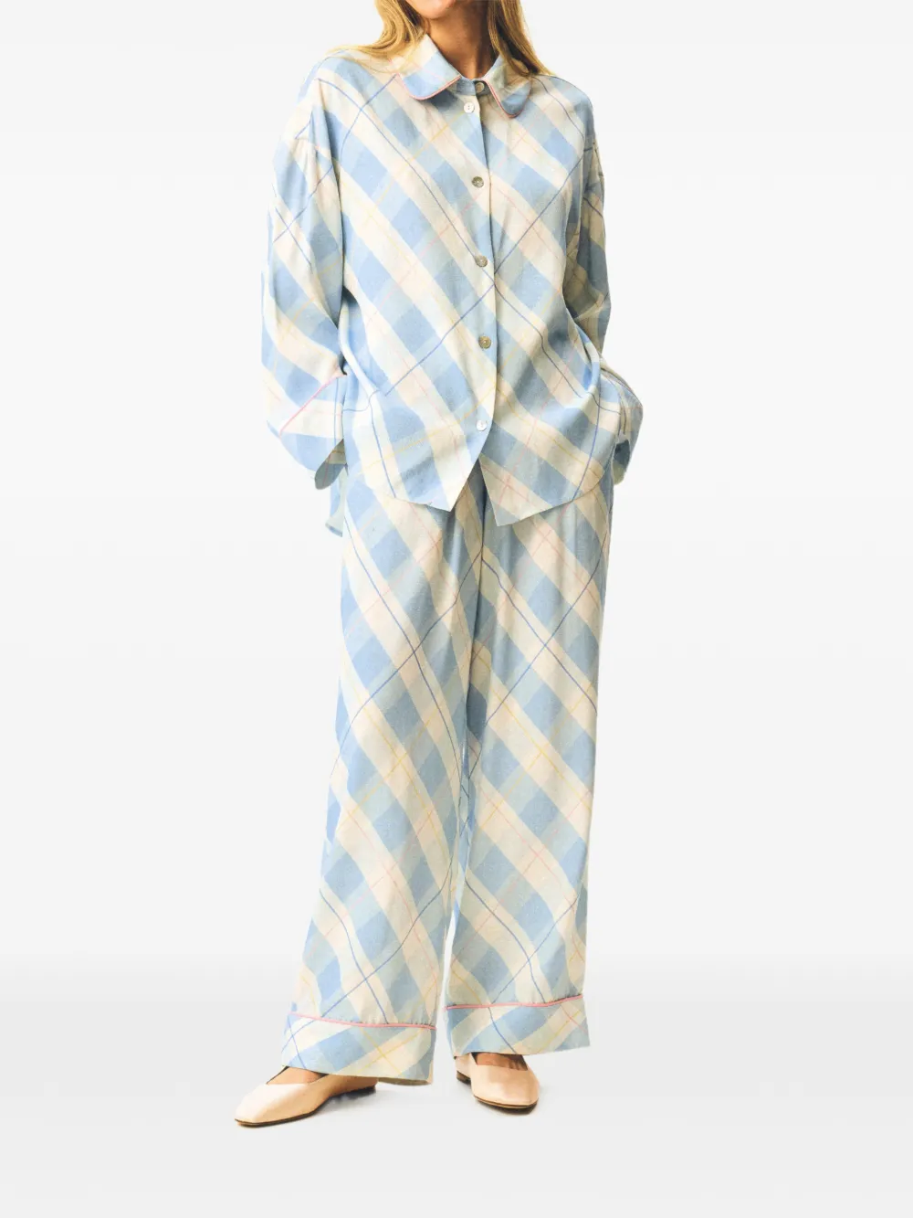 Sleeper Pastelle oversized broek Blauw