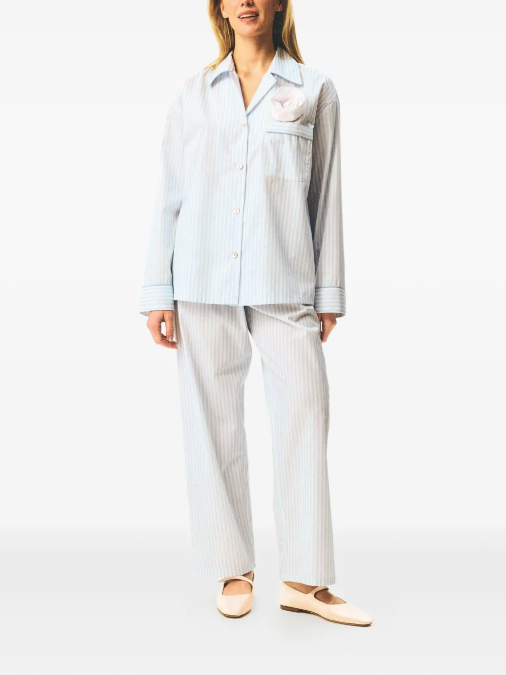 Sleeper Rose katoenen pyjama Blauw