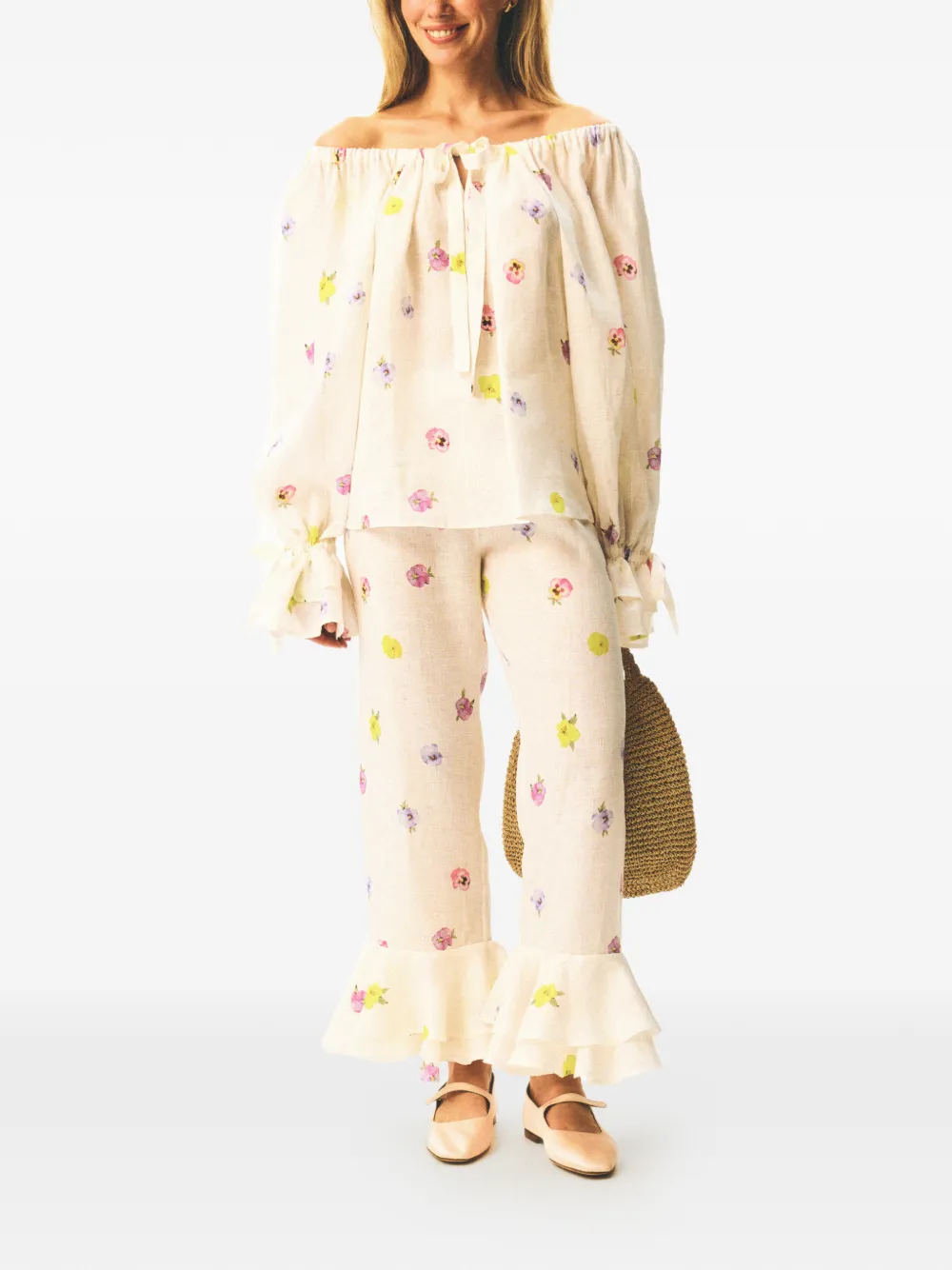  Sleeper Pantalones Cha-cha Con Estampado Floral - Neutro 