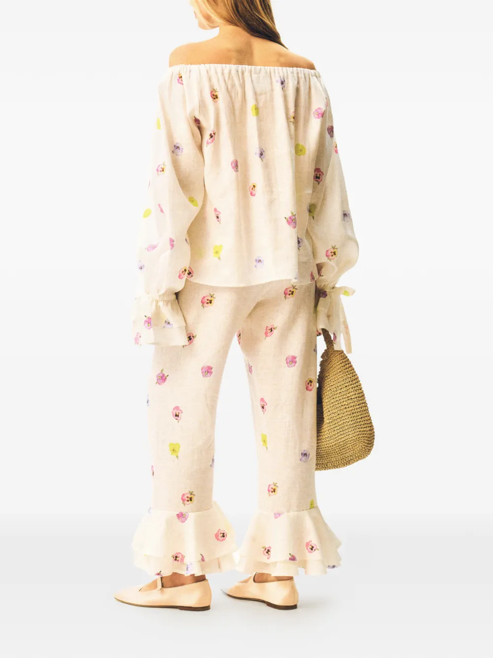  Sleeper Pantalones Cha-cha Con Estampado Floral - Neutro 