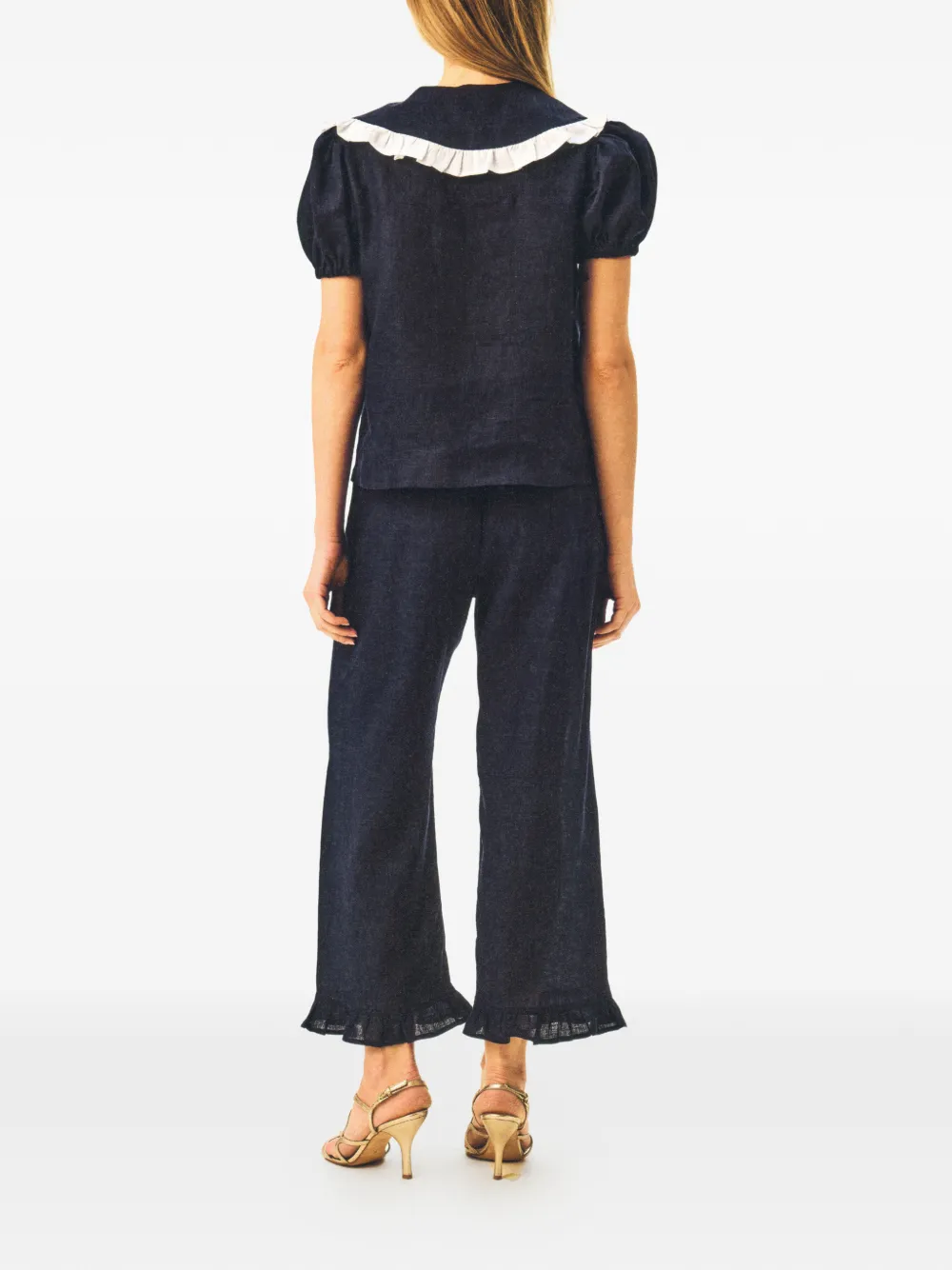  Sleeper Pantalones Capri - Azul 