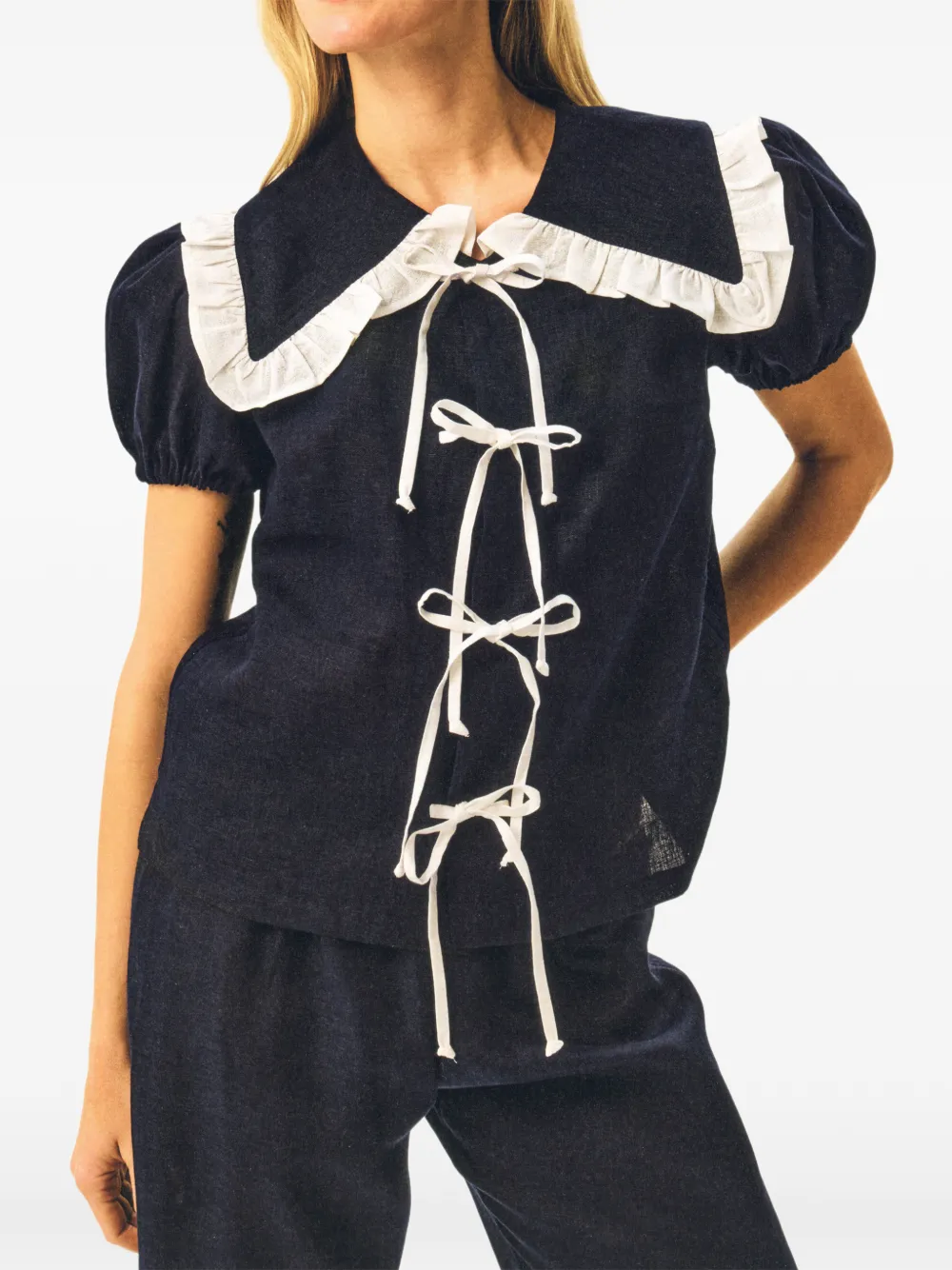 Sleeper Blusa Puff - Azul 