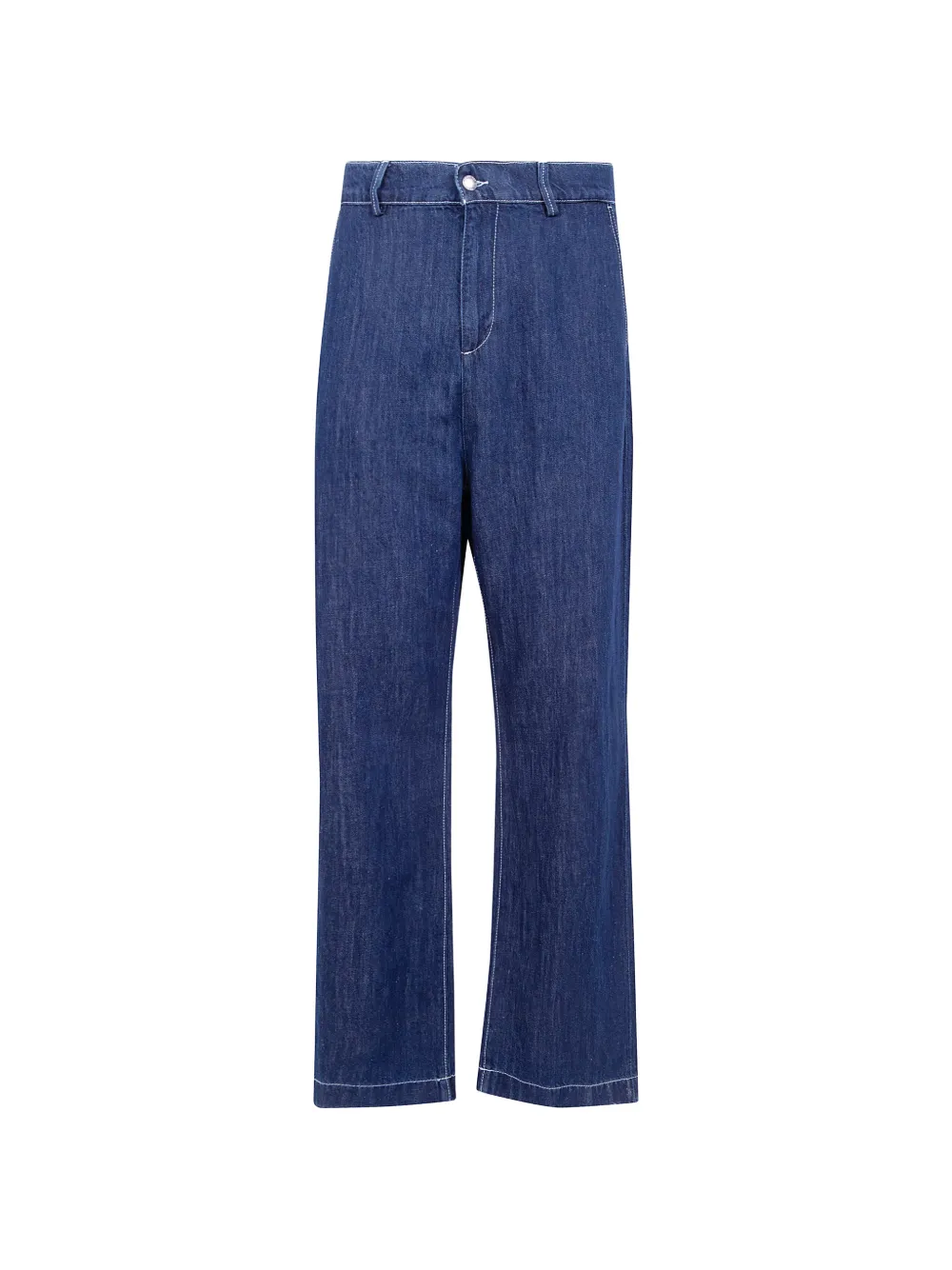 7 For All Mankind contrast-stitch wide-leg jeans - Blu