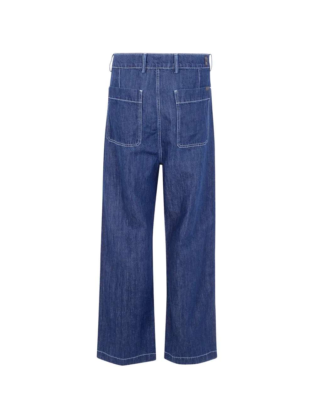  7 For All Mankind Vaqueros Anchos Con Costuras En Contraste - Azul 