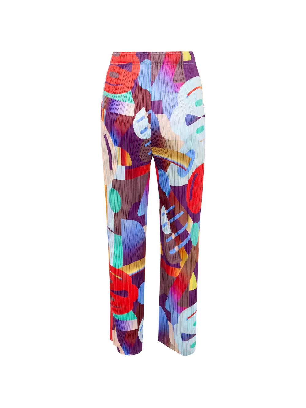 Pleats Please Issey Miyake Playground plooibroek met print Paars