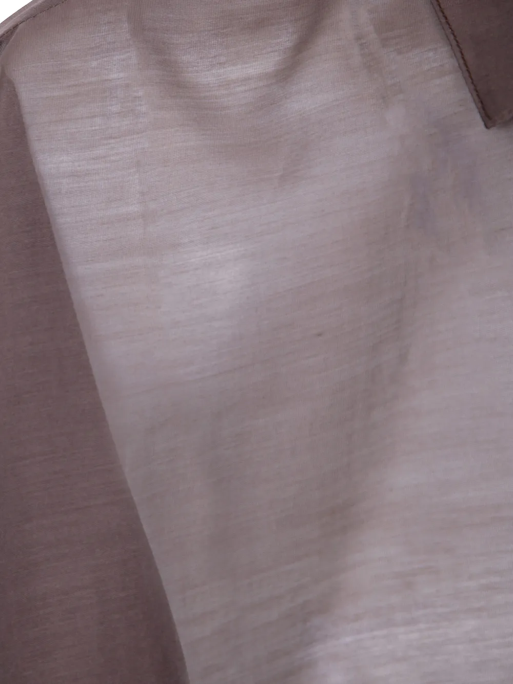  Drhope Camicia Semi Trasparente - Marrone 