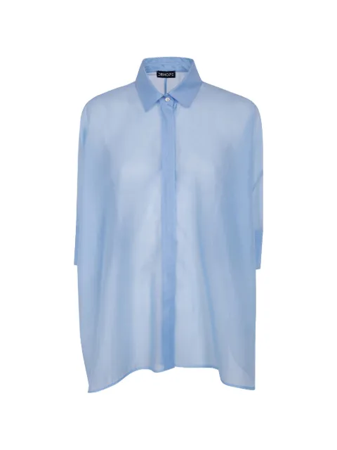 DRHOPE sheer button-up shirt