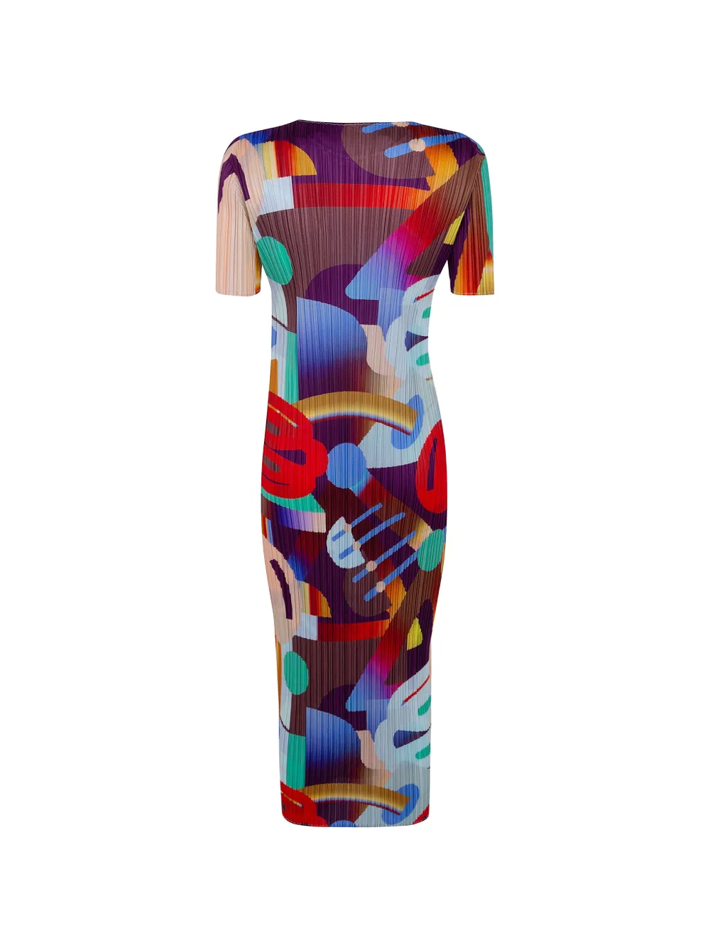 Pleats Please Issey Miyake Midi-jurk met abstracte print Rood