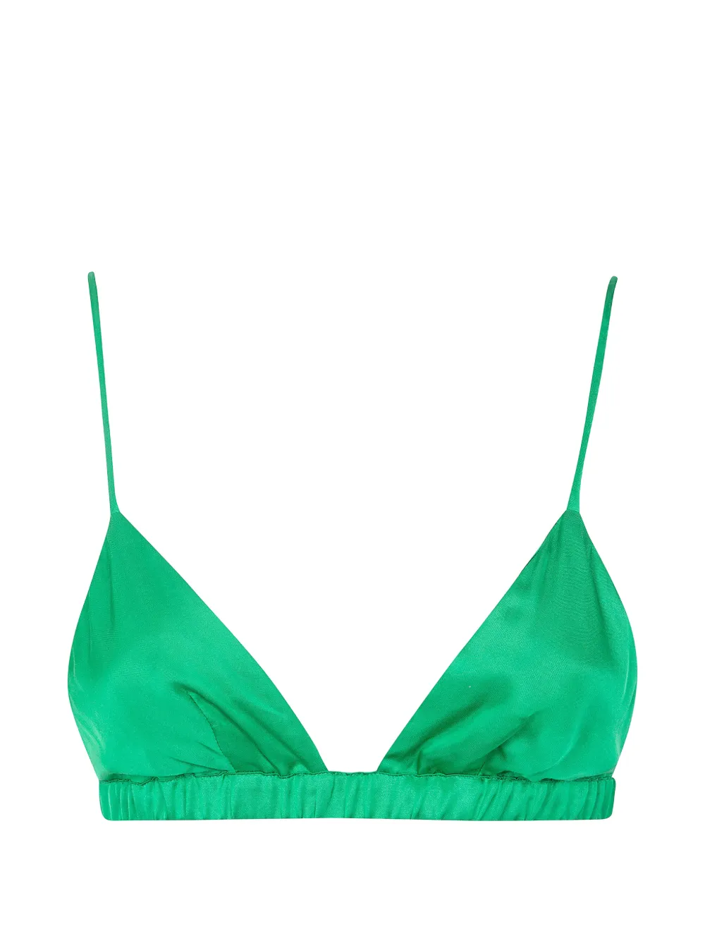 The Frankie Shop Nina triangle-cup elasticated-band top - Verde