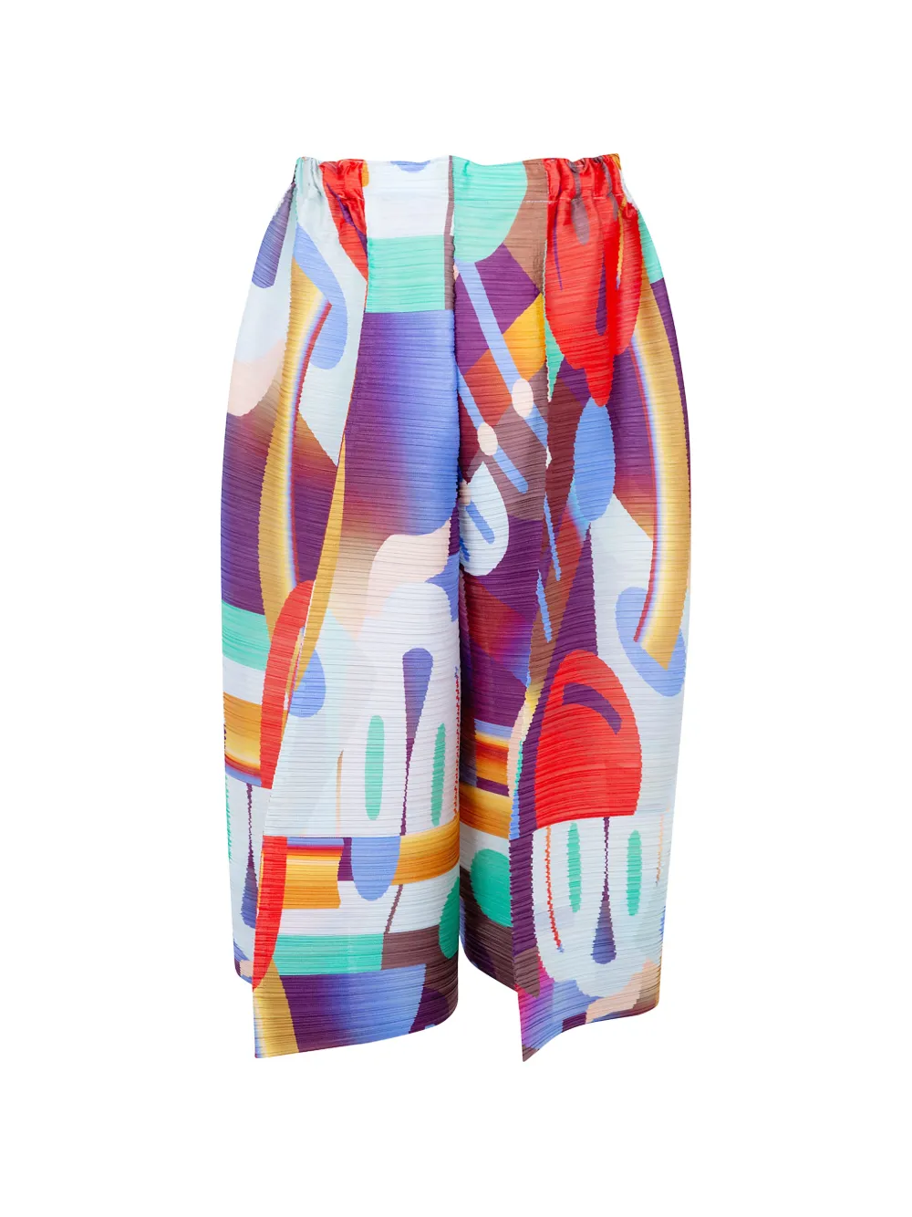 Pleats Please Issey Miyake Playground shorts met abstracte print Paars
