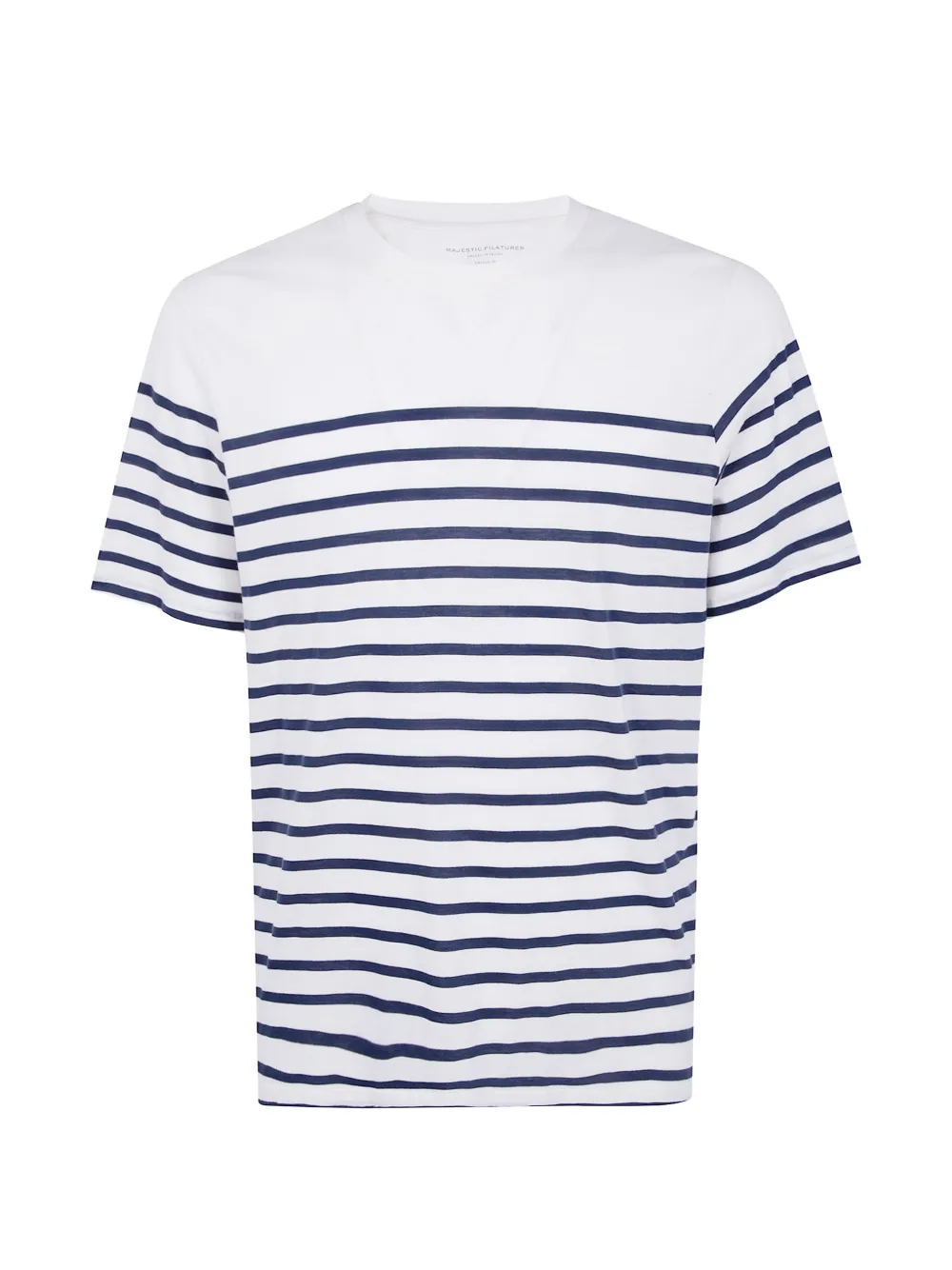 Majestic Homme horizontal-stripe T-shirt - Bianco