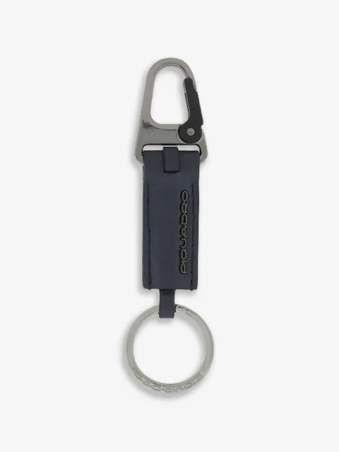 PIQUADRO Carabiner leather keyring