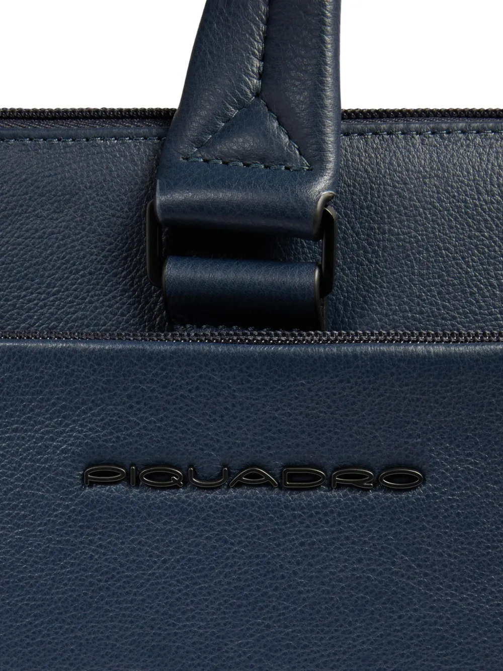 PIQUADRO Schokdempende leren laptoptas Blauw