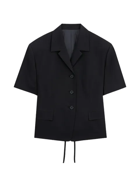 Juun.J lace-up short-sleeve jacket