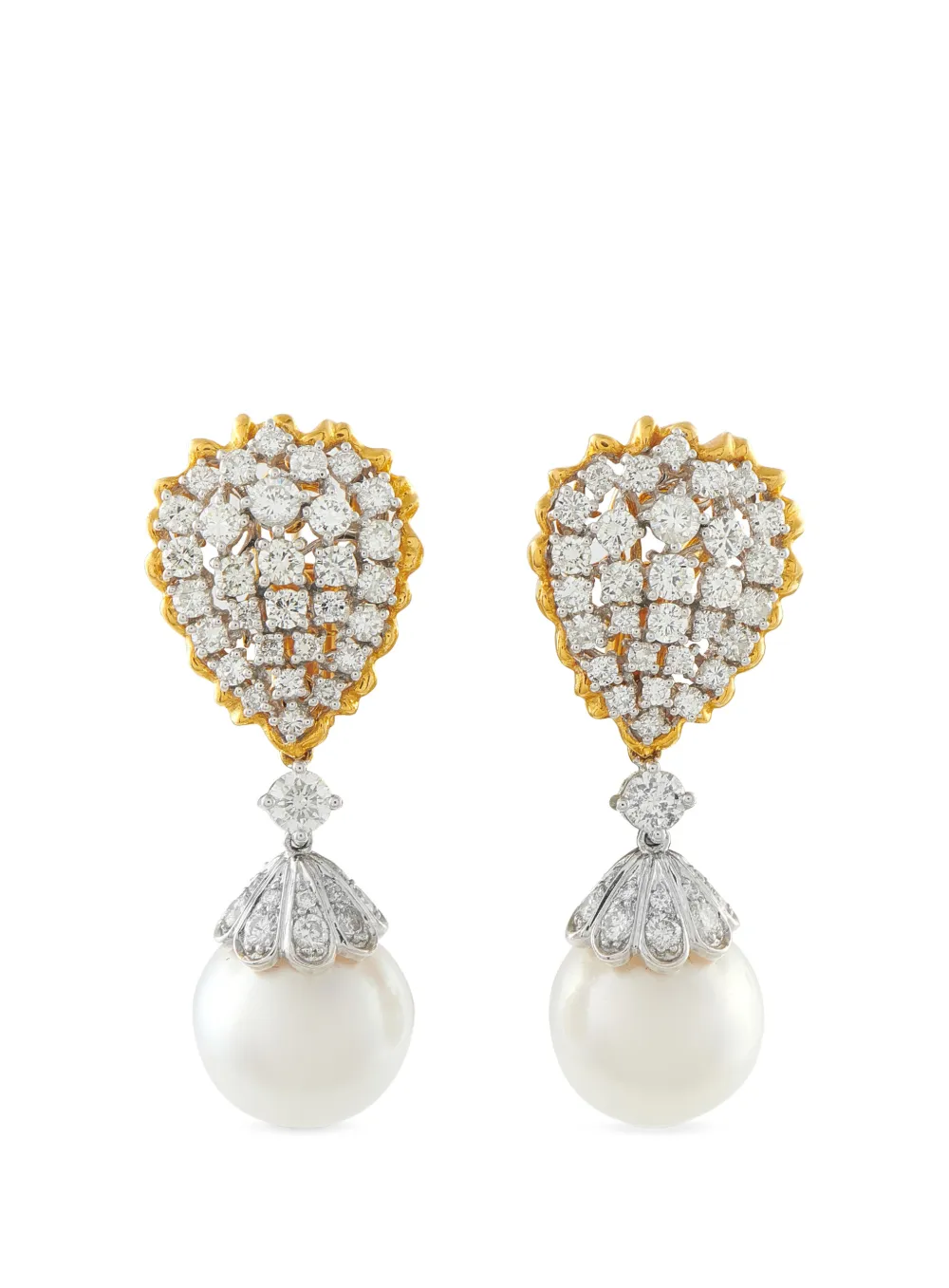 LB Exclusive diamond and pearl earrings - Oro