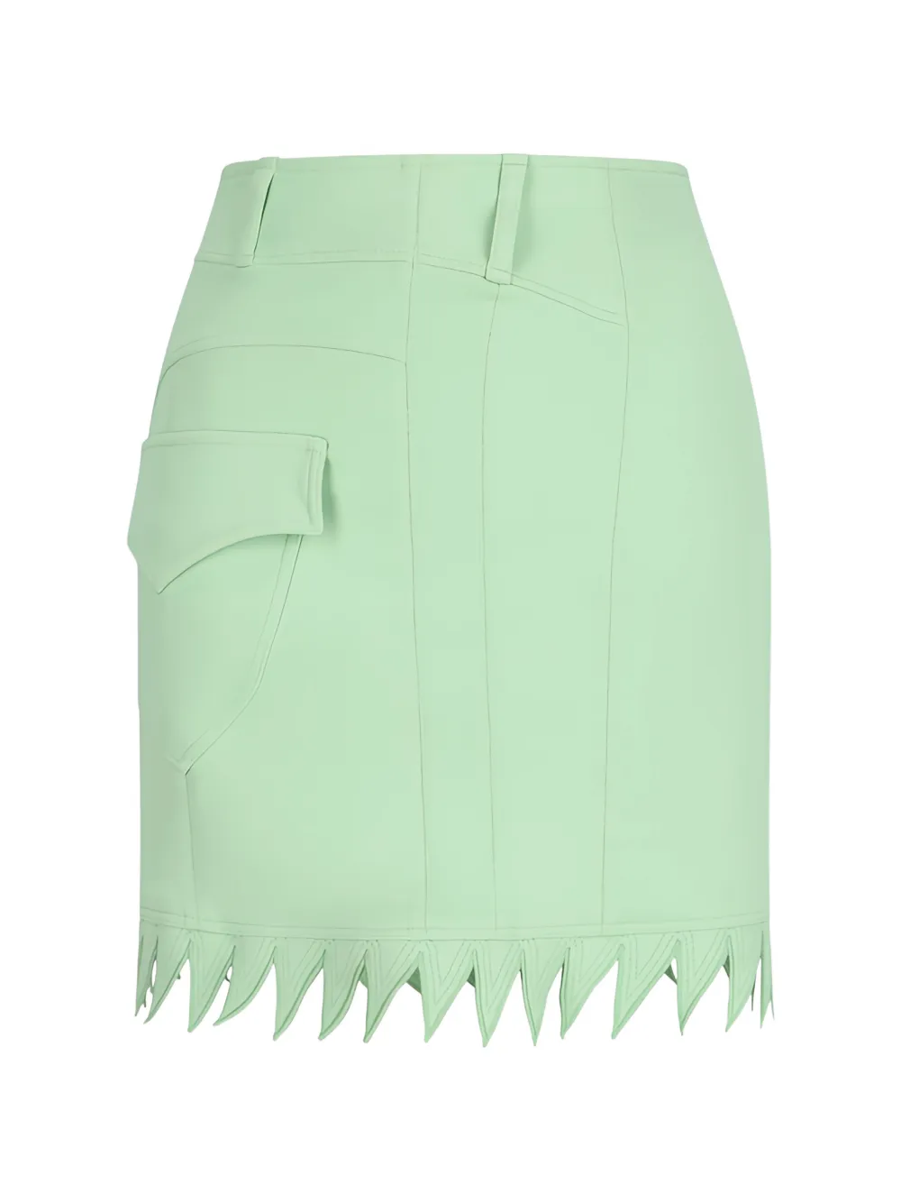 Rabanne flap-pocket skirt - Grün