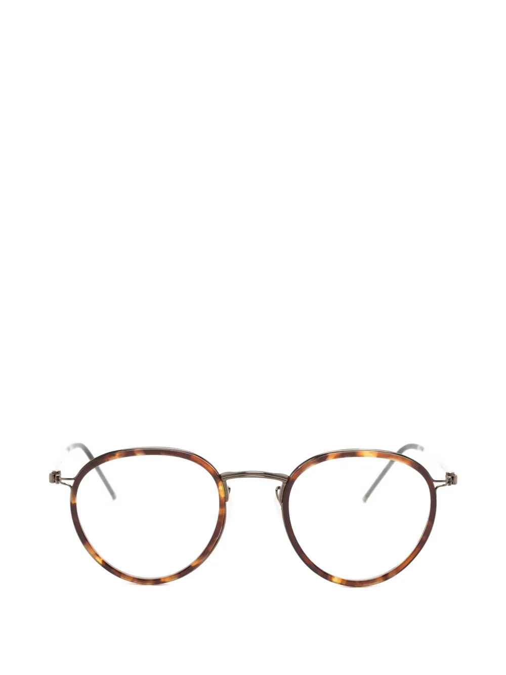 Oliver Peoples Bril met rond montuur Bruin