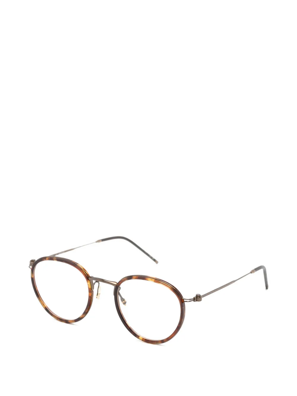 Oliver Peoples Bril met rond montuur Bruin