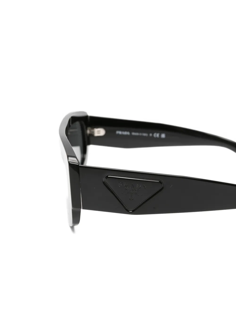 Prada Eyewear Symbole zonnebril met geometrisch montuur Zwart
