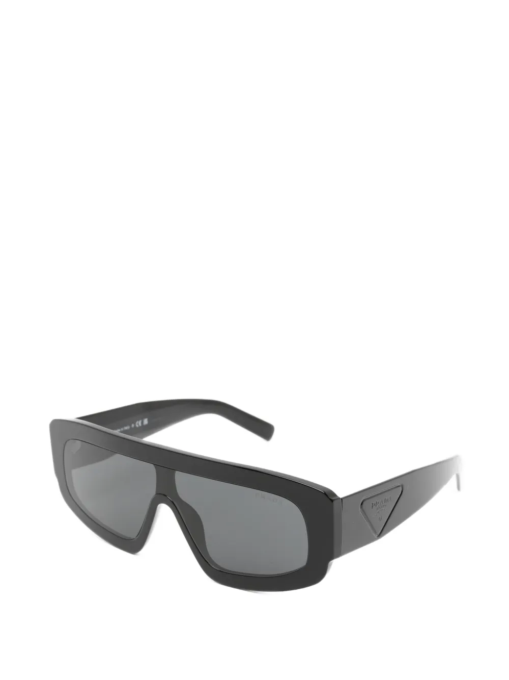 Prada Eyewear Symbole zonnebril met geometrisch montuur Zwart