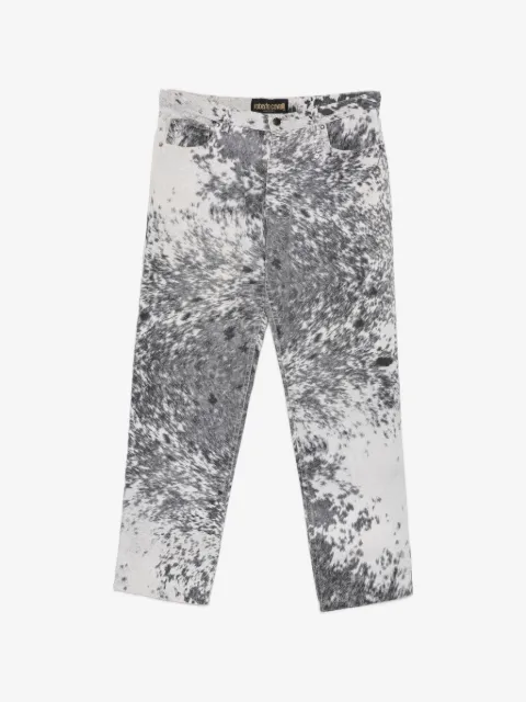 Roberto Cavalli Vintage 1990s cow-print trousers