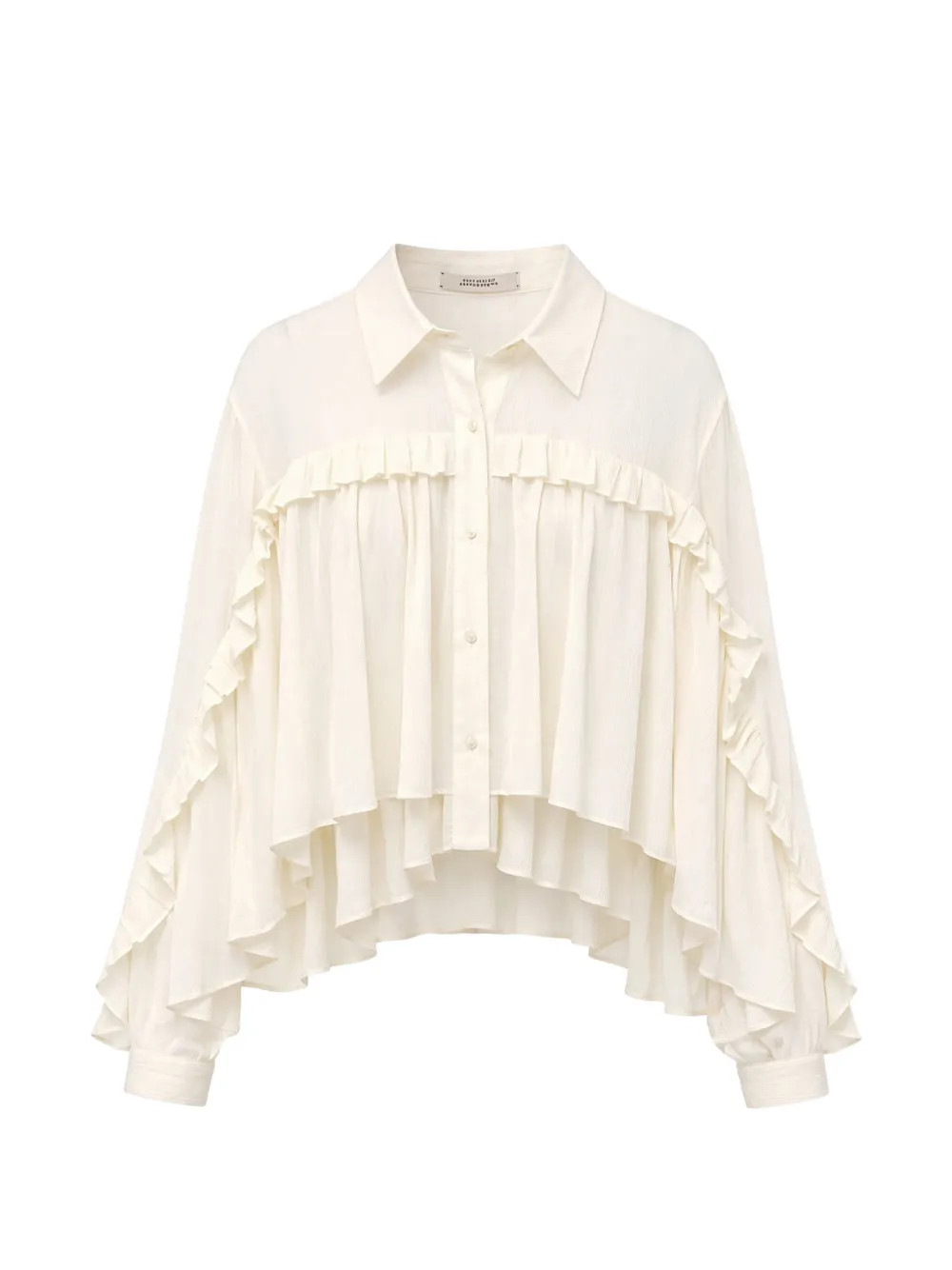 Dorothee Schumacher ruffled-trim long-sleeve blouse - Toni neutri