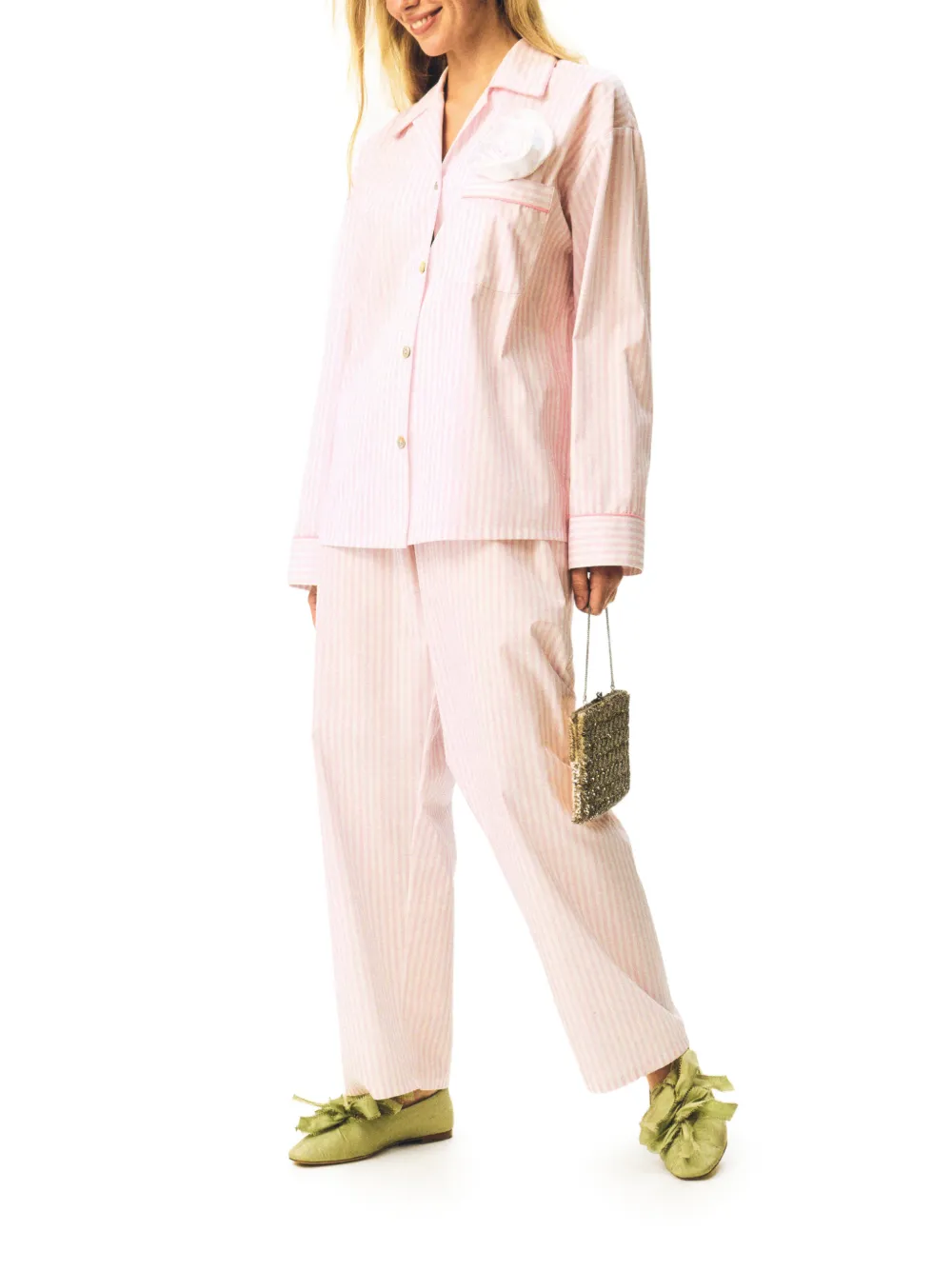 Sleeper Rose gestreepte pyjama Roze