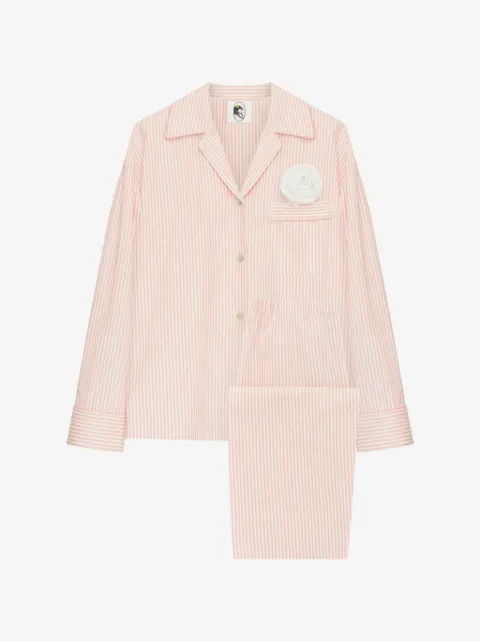 Sleeper stribet pyjamassæt med rose