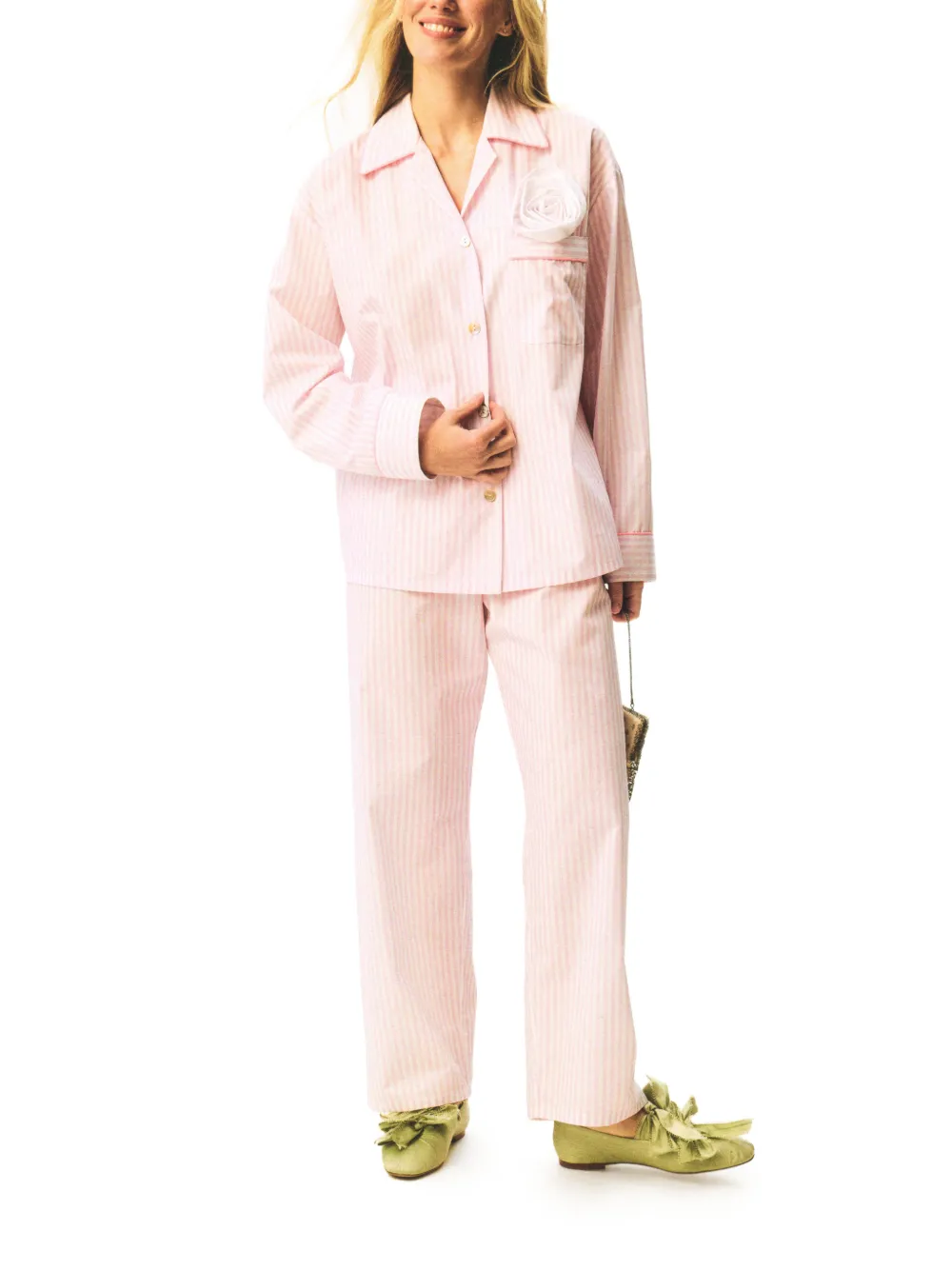 Sleeper Rose gestreepte pyjama Roze