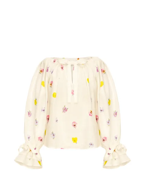 Sleeper Cha-Cha floral-print blouse