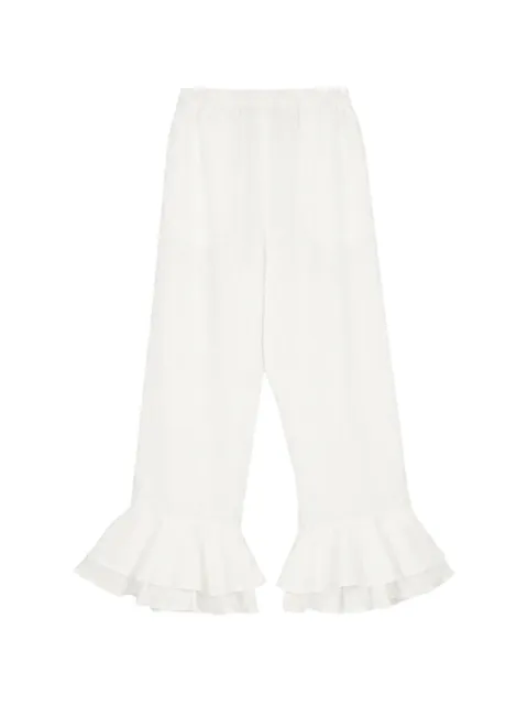 Sleeper Cha-Cha ruffled-hem trousers 